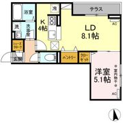 DーROOM南材木町の間取り画像