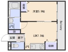 クレスト寺家駅前の間取り画像