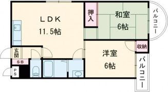 ロータリーマンション村野本町A棟の間取り画像