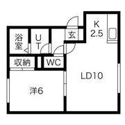 ジュピター白石中央Iの間取り画像