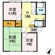 ヴィレッジ松本 A棟の間取り画像