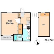 アパートメントデュエ箱崎の間取り画像