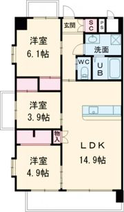 ギャラン二島の間取り画像