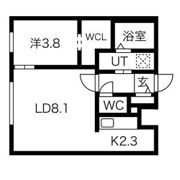 Bellissimo Hassamu(ベリッシモハッサム)の間取り画像