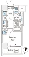パークアクシス横浜阪東橋の間取り画像