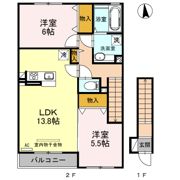 アールズ ハウス Ⅱの間取り画像