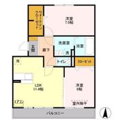 セントラルアヴェニュー Aの間取り画像