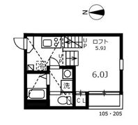 ハーモニーテラス志賀町Ⅵの間取り画像