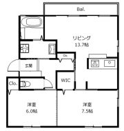 アドミラブールB棟の間取り画像