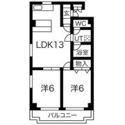プリンセス瓦町の間取り画像