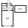 ベルシティ米ケ袋の間取り画像