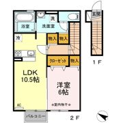 ソレイユ福原 Bの間取り画像