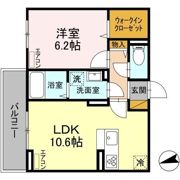 D-room弁天3丁目 Bの間取り画像