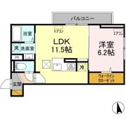 D-room弁天3丁目 Cの間取り画像