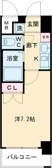 エステムコート三宮山手IIソアーレの間取り画像