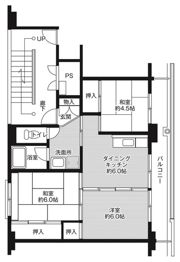 ビレッジハウス牛森1号棟の間取り画像