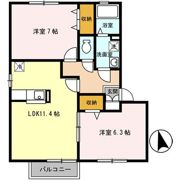 エーデルハイム Cの間取り画像
