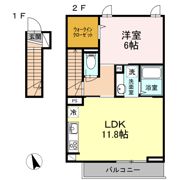 フローラ野沢の間取り画像