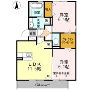 ルーベライト初生 Aの間取り画像