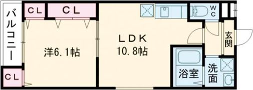フジパレス北野田Ⅲ番館の間取り画像