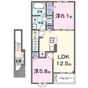 リシェス Fの間取り画像