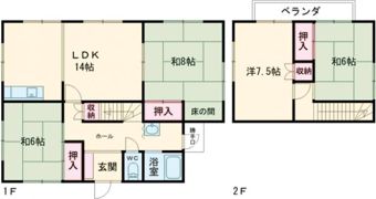 緑が丘中56戸建の間取り画像