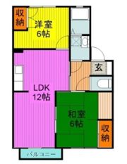リヴィエール Aの間取り画像