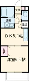 エルメゾン長曽根の間取り画像