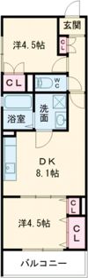 クリエオーレ瓜生堂の間取り画像