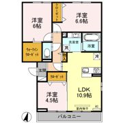 ロイヤルガーデンコート新和 Aの間取り画像