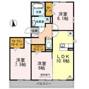 パストラル八田 A棟の間取り画像