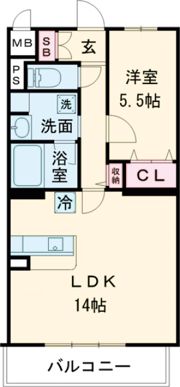 エスペーロ青山北の間取り画像