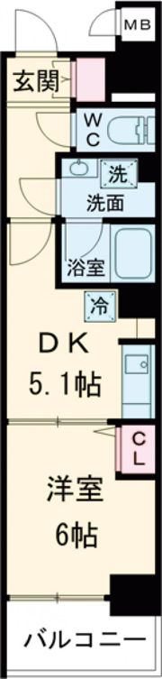 Bacchus神戸Westの間取り画像