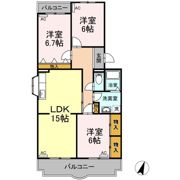 葵ハイツの間取り画像