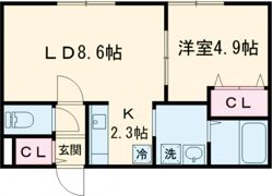 C'Kron Hwurts(クロノ ハーツ)の間取り画像