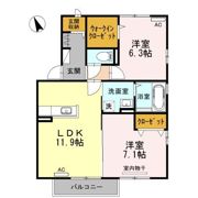 レーベン ヒルズ B棟の間取り画像