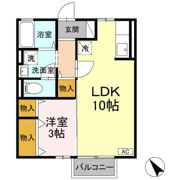 リビングタウン八橋 Aの間取り画像