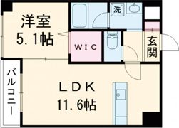 クオリア水前寺公園の間取り画像