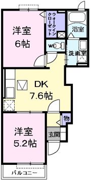 リバーサイドKAの間取り画像