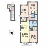 シャーメゾン ル シェル ロゼの間取り画像