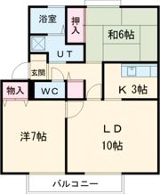 サンビレッジ学園前東坂 G棟の間取り画像