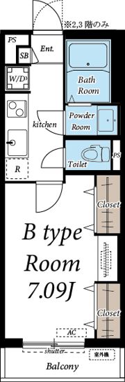 ヴィラ検見川浜の間取り画像