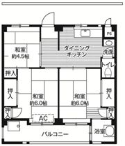 ビレッジハウス愛生1号棟の間取り画像