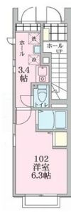 ラフィネ相原の間取り画像