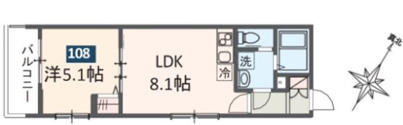 MELDIA京成大和田Ⅱの間取り画像