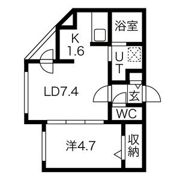 Prescelto南7条(プレシェルト)の間取り画像