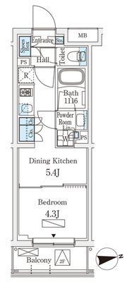 若葉ビューアパートメントの間取り画像