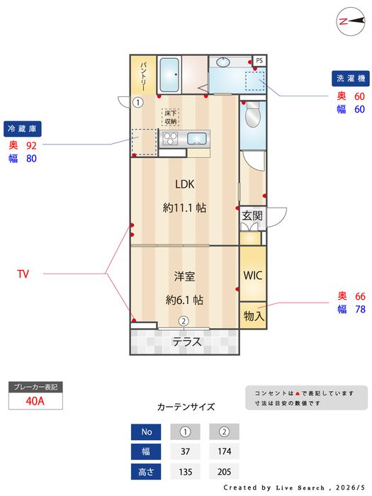 近くに施設あり