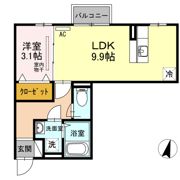 ラ・ランド上新栄 Aの間取り画像