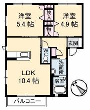 シャーメゾン高屋 Aの間取り画像